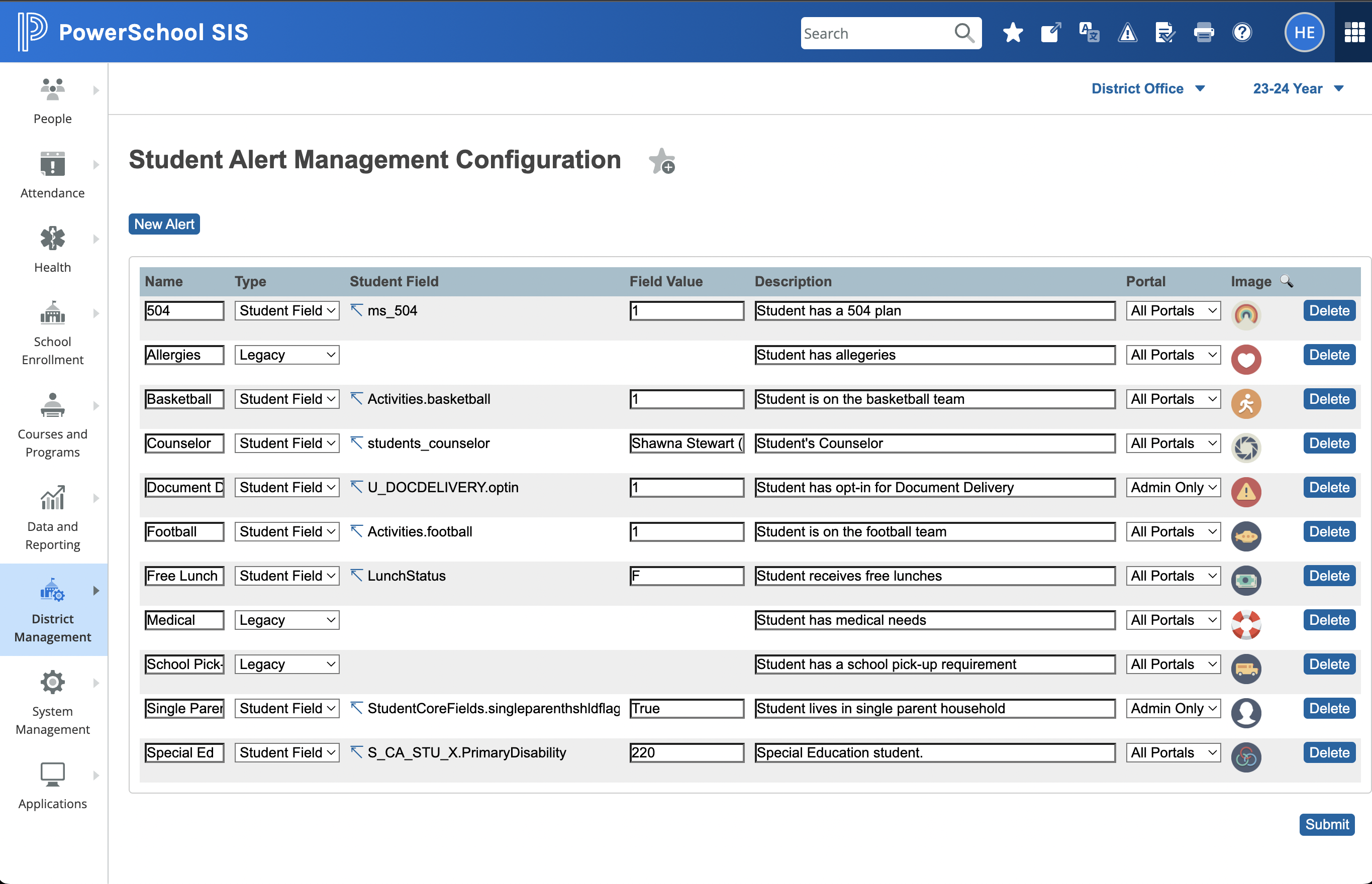 Student Alert Management